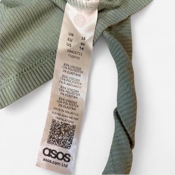 ASOS Sage Ribbed Top - Picture 5 of 5